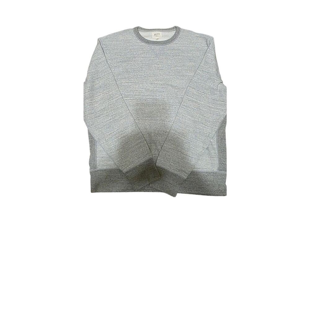 AE77 American Eagle Gray Premium Sweatshirt L 100% Cotton Minimalist NWT